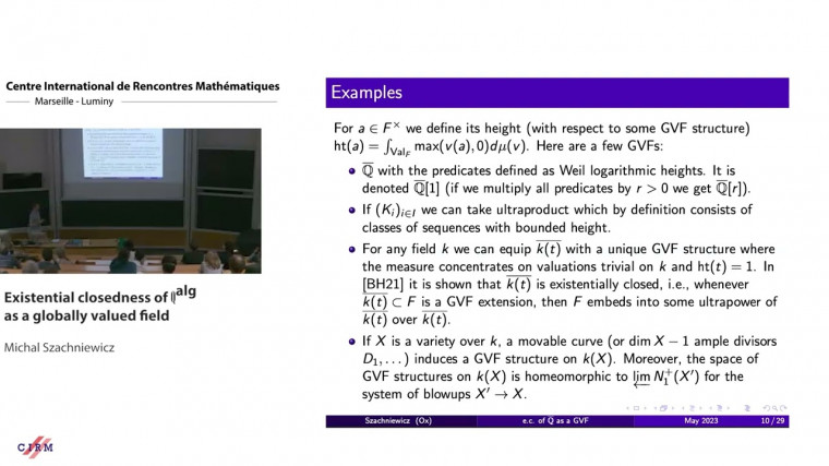 Existential closedness of  $\mathbb{Q}^{alg}$  as a globally valued field