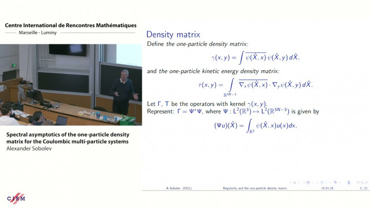 Spectral asymptotics of the one-particle density matrix for the Coulombic multi-particle systems