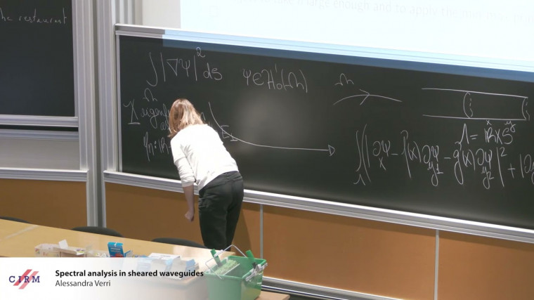 Spectral analysis in sheared waveguides