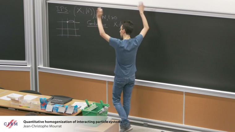 Quantitative homogenization of interacting particle systems