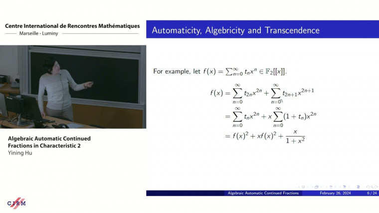 Algebraic automatic continued fractions in characteristic 2