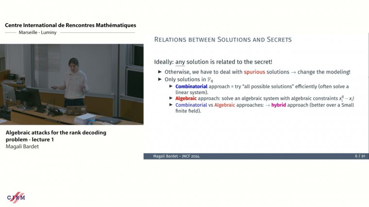 Algebraic attacks for the rank decoding problem - Lecture 1