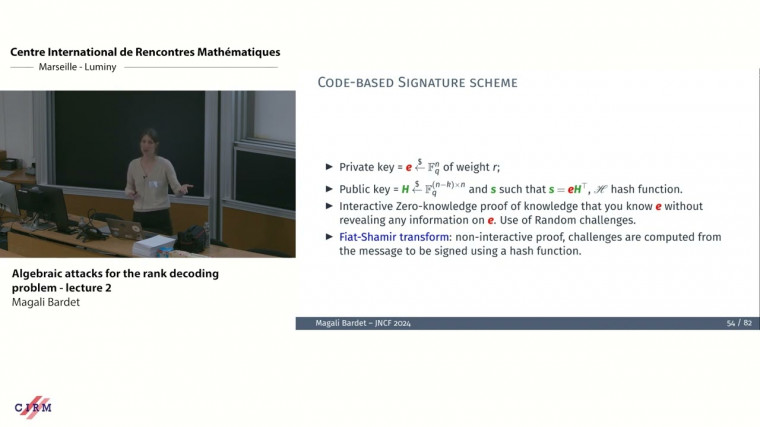 Algebraic attacks for the rank decoding problem - Lecture 2