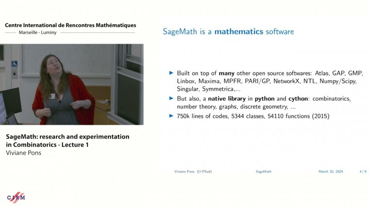 SageMath: research and experimentation in Combinatorics  - Lecture 1