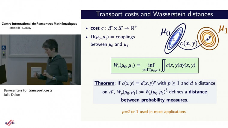 Barycenters for transport costs