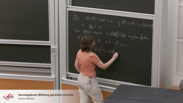 Semialgebraic Whitney partition of unity