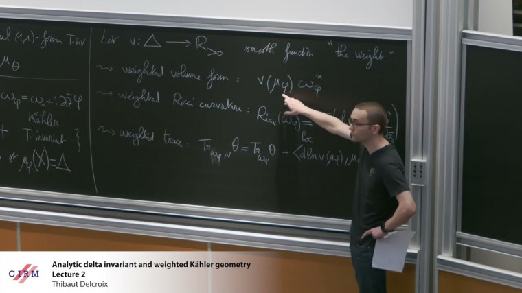 Analytic delta invariant and weighted Kähler geometry  Lecture 2