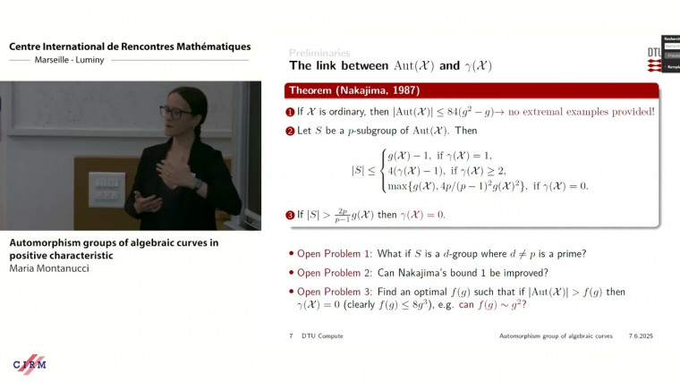 Automorphism groups of algebraic curves in positive characteristic.