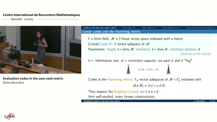 Evaluation codes in the sum-rank metric.