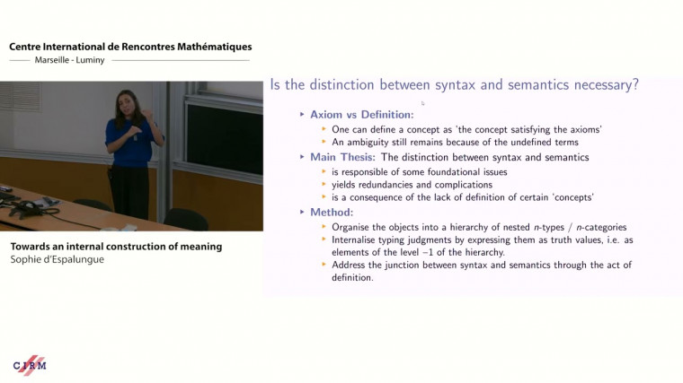 Towards an internal construction of meaning