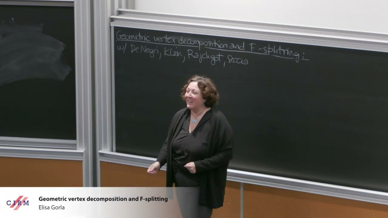 Geometric vertex decomposition and F-splitting