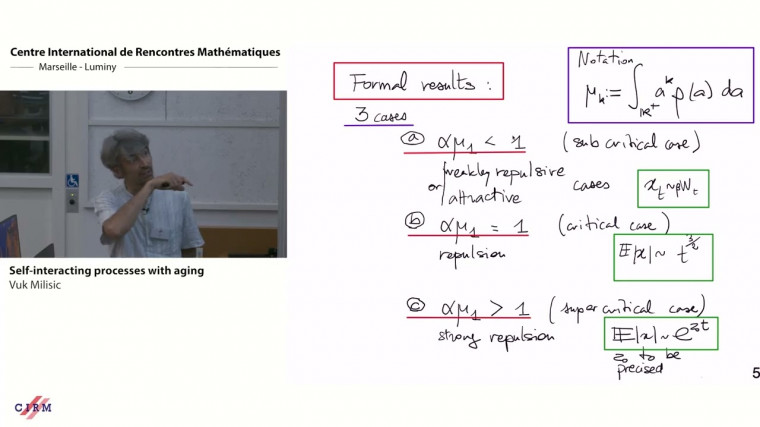 Self-interacting diffusions with aging