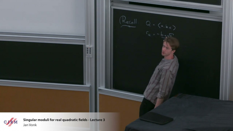 Singular moduli for real quadratic fields - Lecture 3
