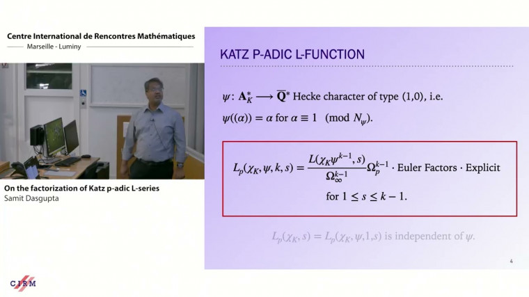 On the factorization of Katz $p$-adic $L$-series