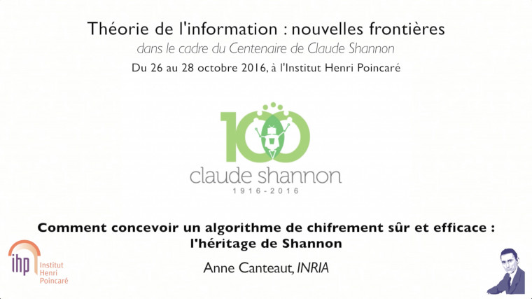 Comment concevoir un algorithme de chiffrement sûr et efficace : l'héritage de Shannon