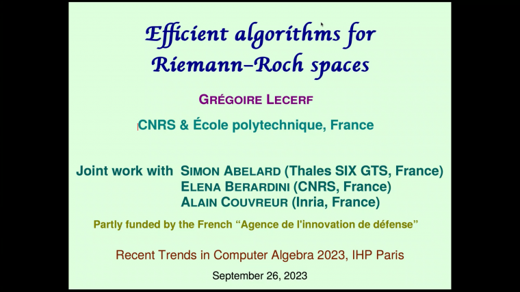 Efficient algorithms for Riemann-Roch spaces