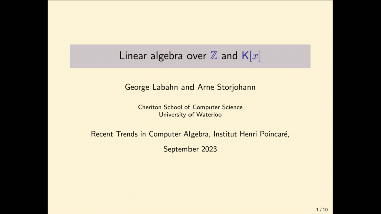 Efficient algorithms for integer and polynomial matrices - Part 3: Linear algebra over ℤ and K[𝑥]