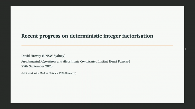 Recent progress on deterministic integer factorisation