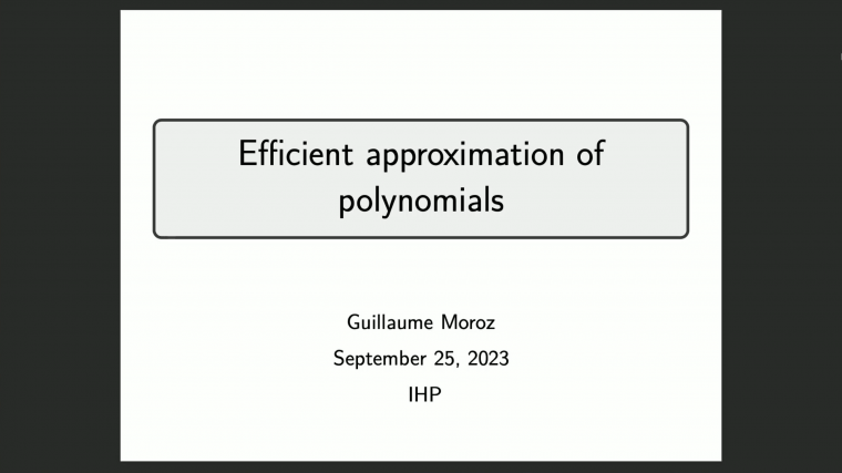 Efficient approximation of polynomials