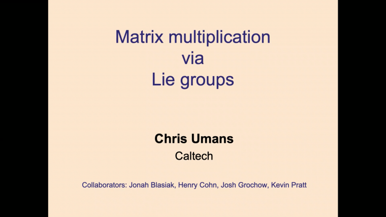 Matrix multiplication via Lie groups