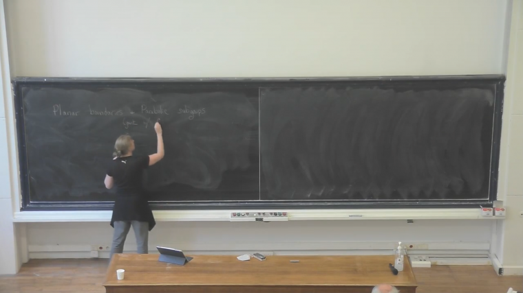 Planar boundaries and parabolic subgroups