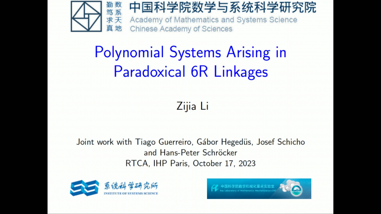 Polynomial Systems Arising in Paradoxical $6R$ Linkages