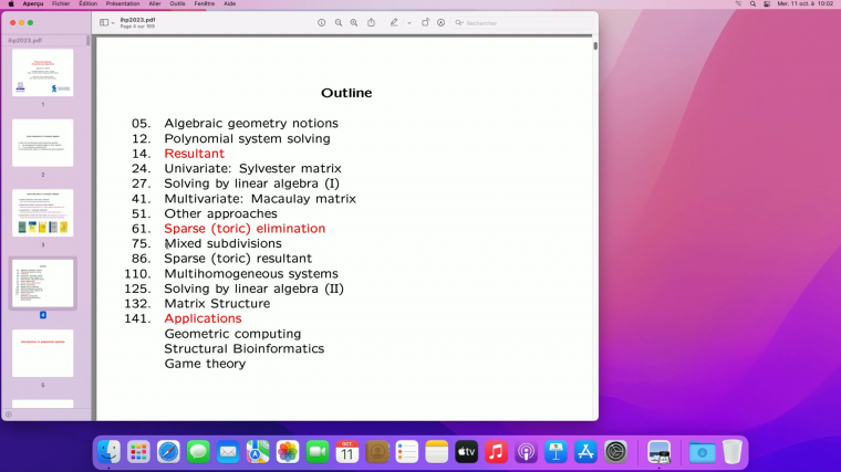 Polynomial system solving: Properties and algorithms - Part 3