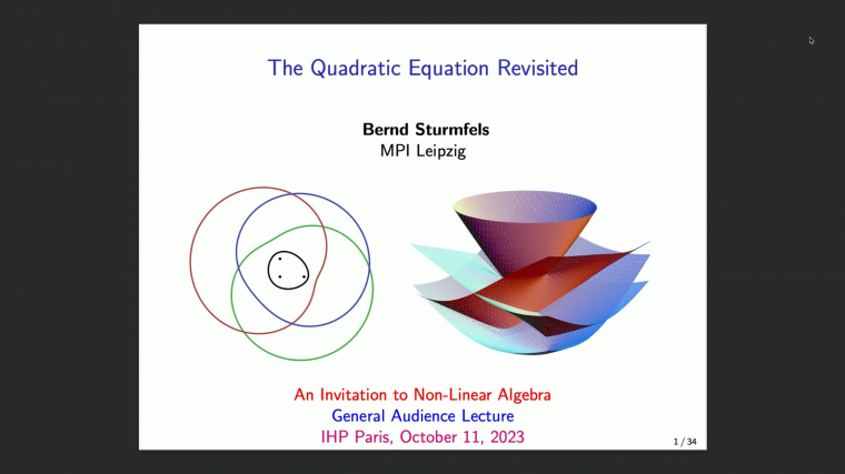 General audience presentation - The quadratic equation revisited