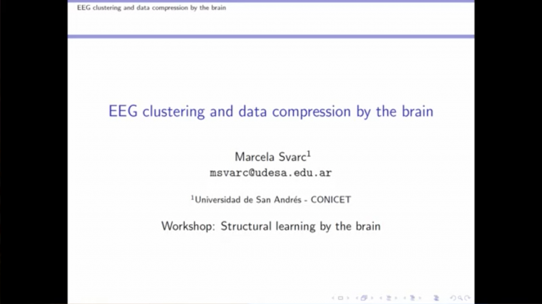 EEG clustering and data compression by the brain