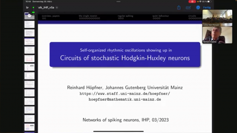 Circuits of stochastic Hodgkin-Huxley neurons