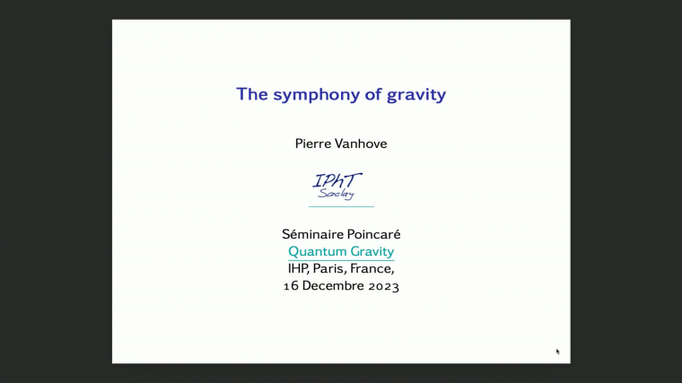 La symphonie de la gravité