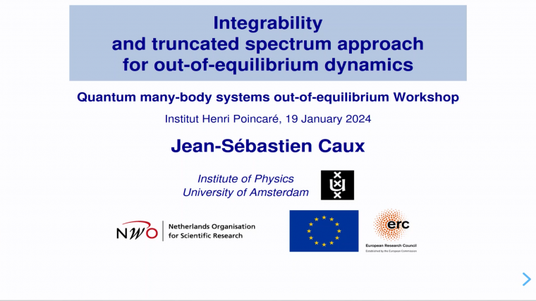 Integrability and truncated spectrum approach for out-of-equilibrium dynamics