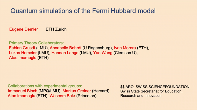 Quantum simulations of the Fermi Hubbard model