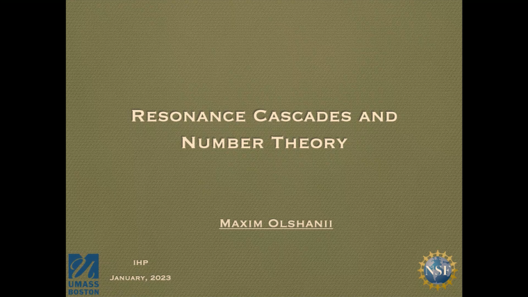 Resonance Cascades as a Tool of Quantum Number Theory