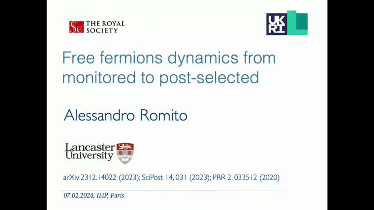 Theory of free fermions dynamics under partial post-selected monitoring
