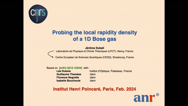 Probing the local rapidity distribution of a 1D Bose gas