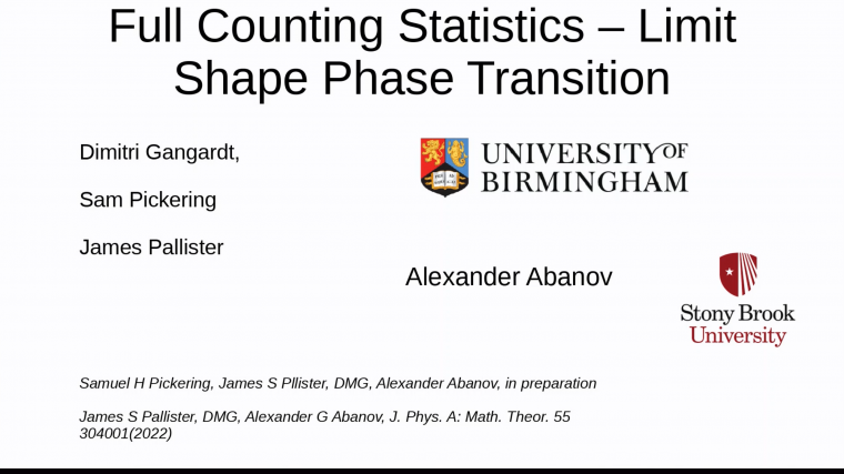 Limit Shape Transition in Full Counting Statistics