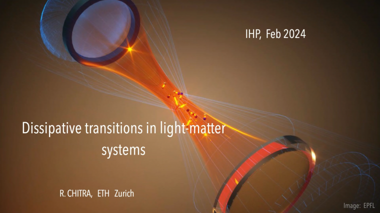 Dissipative transitions in light matter systems