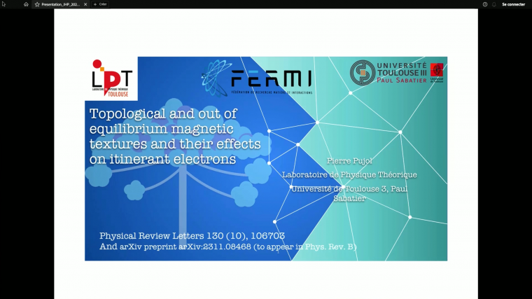Topological and out of equilibrium magnetic textures and their effect on itinerant electrons