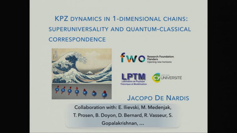 KPZ dynamics in 1-dimensional chains: superuniversality and quantum-classical correspondence