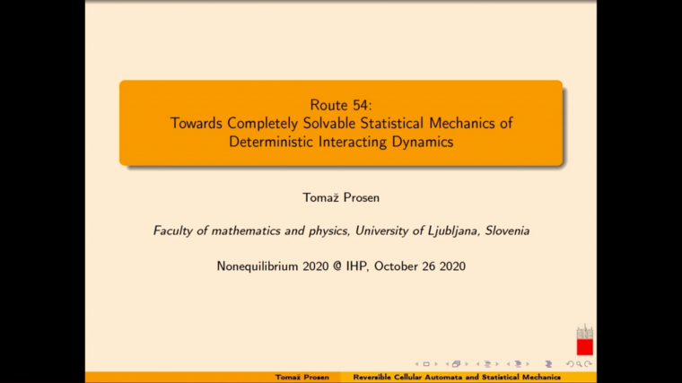 Route 54: Towards Completely Solvable Statistical Mechanics of Deterministic Interacting Dynamics