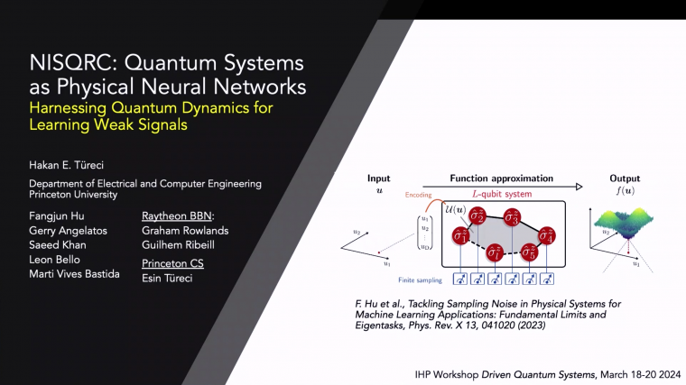 NISQRC: Quantum Systems as Physical Neural Networks