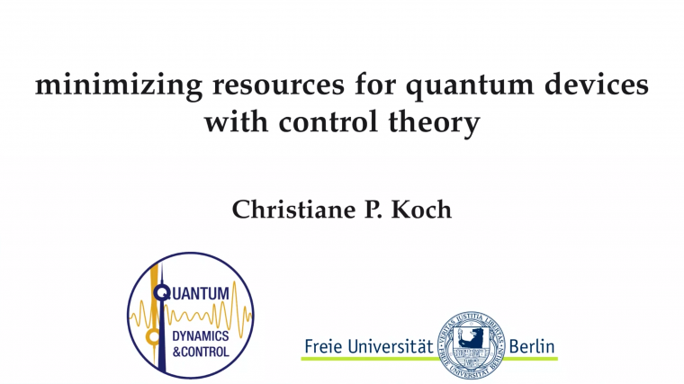 Minimizing resources for quantum devices with control theory