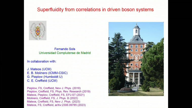 Superfluidity from correlations in driven boson systems
