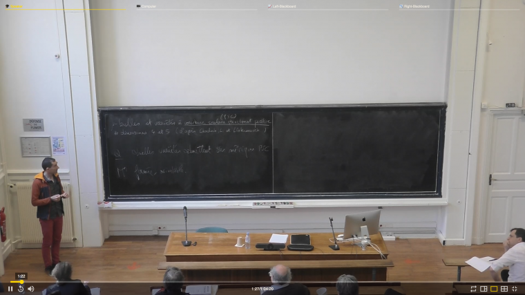 [1220] μ-bulles et variétés à courbure scalaire strictement positive en dimensions 4 et 5