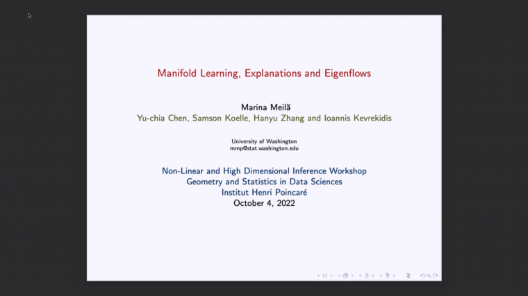 Manifold Learning, Explanations and Eigenflows - Part 1