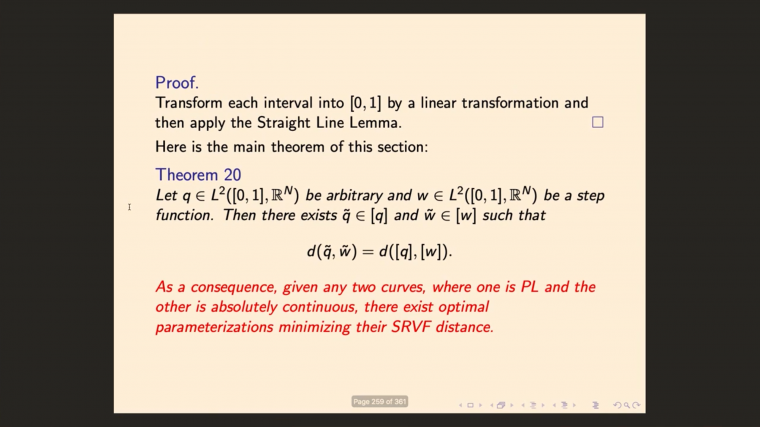 Geometry of Shape Spaces of Curves and Surfaces - Part 11