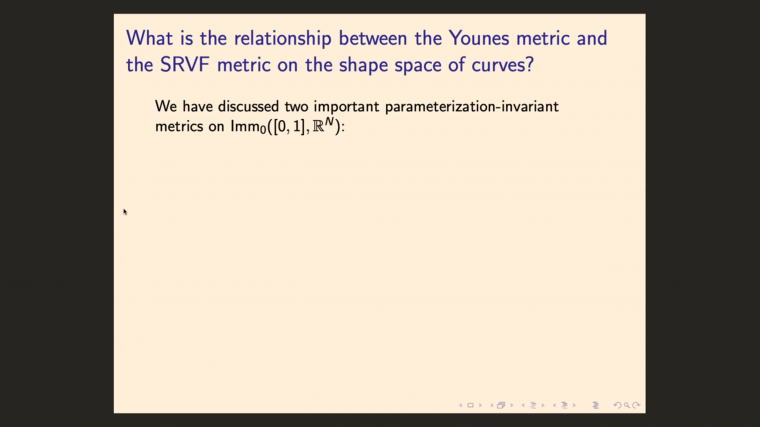 Geometry of Shape Spaces of Curves and Surfaces - Part 13