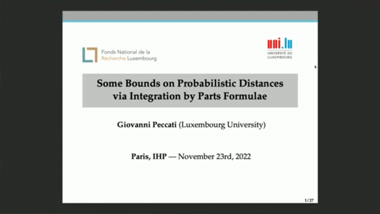 Some bounds on probabilistic distances via integration by parts formulae