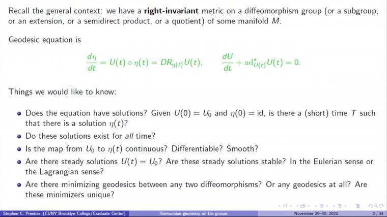 Riemannian Geometry on Lie Groups - Part 3